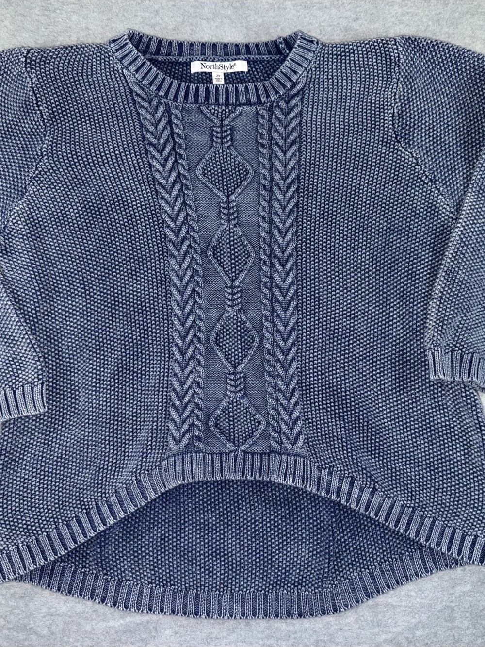 NorthStyle Indigo Cable Front Pullover